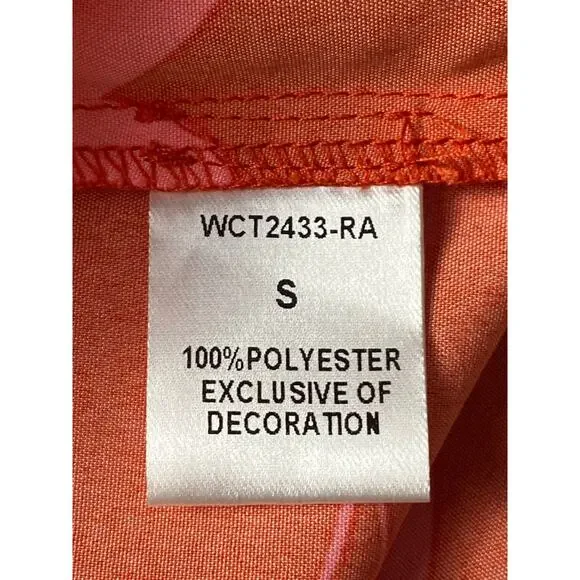 THML Celest Orange/Pink/Green Colorblock Floral Mini Dress Coquette Size Small - Picture 9 of 9